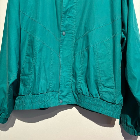 Vintage 90s Teal Windbreaker XL – Tip Top Tailors Retro Ski Jacket Streetwear - Picture 9 of 13